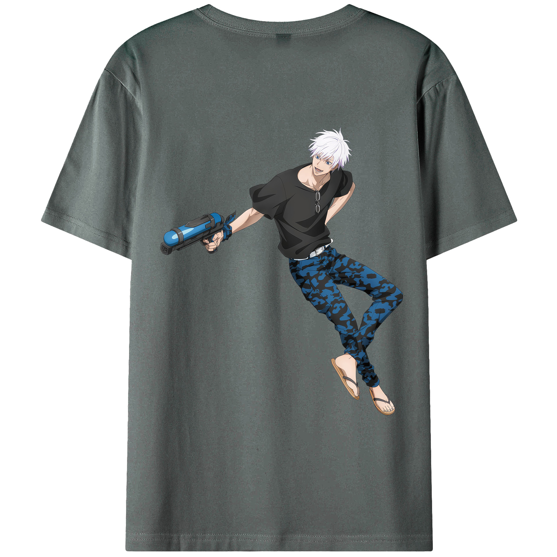 （画像用） 呪術廻戦 Jujutsu Kaisen 綿100％ メンズ半袖Tシャツ（バックプリント） 通気性